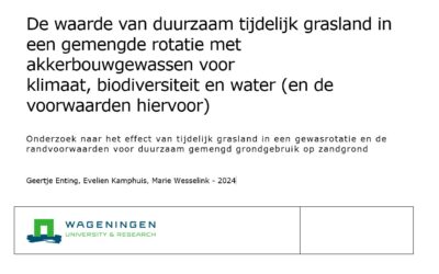 Literatuuronderzoek tijdelijk grasland (PAVEX) – WUR